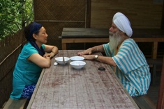 Hari Nam Singh with Angad Kaur Beijing August 2011